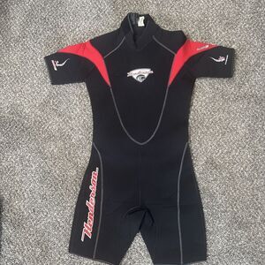 Henderson Dive Wear Men's H2 Titanium 3mm Back Zip Entry Shorty Wetsuit‎ Size XS